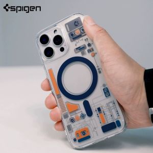 Spigen เคสไฮบริดอัลตร้าพร้อม Magsafeสำหรับ iPhone 16 Pro Max/ iPhone 15 Pro Max/ iPhone 13 14 Pro Max/ Samsung Galaxy S25อัลตร้า/กาแล็คซี่ S24อัลตร้า/กาแล็คซี่ S23อัลตร้า [ป้องกันสีเหลือง] [การคุ้มครองเกรดทหาร]