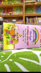 Combo 2 bộ hộp Rèn luyện kỹ năng giao tiếp bằng tranh cho bé 8 cuốn+rèn luyện thói quen tốt 8 cuốn -song ngữ Việt