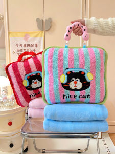 Creative Birthday Gift Cute Pillow Air Conditioning Blanket Practical Abstract Design for Girls Universal Versatile Furry Gift