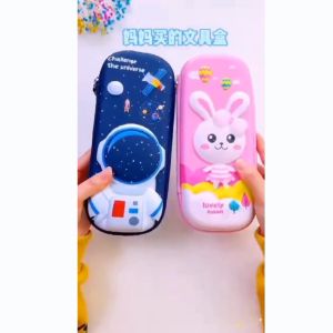 [3D Cartoon Double Layer Pencil Case] Kids Pencil Case Anti Shock Cute Pencil Box | Bekas Pensel Budak | 儿童可爱卡通铅笔盒