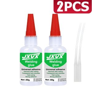 LOOLIFL 50g High Strength Welding Oily Super Glue Universal Clear Non-Marking Repair Adhesive Instant Glue Strong Fast Super Glue For resins ceramics metals glass plastics wood with precision dispenser.