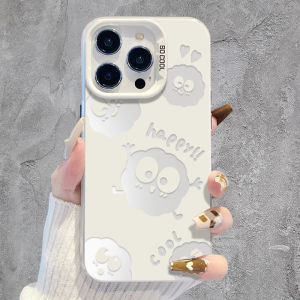 Cartoon Cute Little Coal Ball Silicone Transparent Phone Case for Apple 17 iPhone 15 pro Max Ins Style 14 plus Acrylic Protective Cover