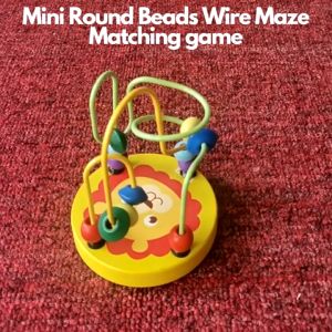 Mainan alur kawat kecil Beads Wire Maze Matching game Kayu Mainan Sensorik Alat Hitung Anak MK901