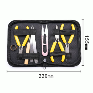 Professional Jewelry Pliers Set 8pcs Complete DIY Handmade Tool Kit with Scissors for Beading & Craft
