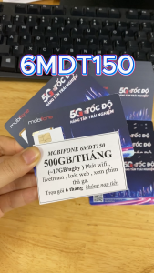 ( HỎA TỐC HÀ NỘI ) SIM 4G Mobifone 6MDT150 500GB 1 Tháng ( 3000GB /6 Tháng ) thoải mái phát wifi  xem video  Y0u tube - Trọn gói 6 tháng vào mạng KHÔNG NẠP TIỀN- .FREESHIP - CHƯA KÍCH HOẠT.