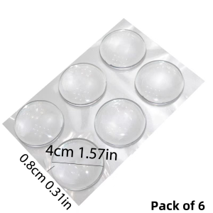 Round transparent soft silicone wall protector self-adhesive door handle bumper anti-slip door plug stop muffler