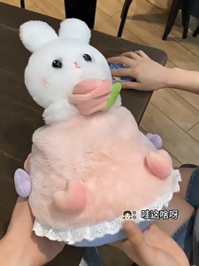 COD💖กระต่ายแปลงร่างเป็นช่อดอกไม้ ช่อดอกไม้ น่ารักมาก ของขวัญวันเกิด 30 ซม.