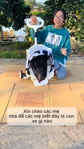 Xe Đẩy Gấp Gọn M9 Đảo Chiều Xoay 360 Độ Bằng Nút Bấm3 Tư Thê Nằm Ngả Sâu 170 Độ Có Màn Che Bụi Và Chỗ Để Chân Cho Bé.