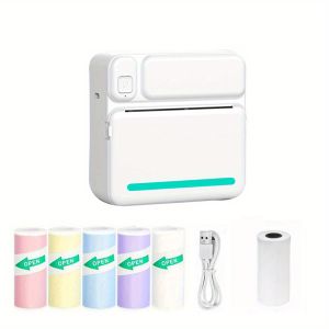 เครื่องพิมพ์พกพาขนาดเล็ก (พร้อมม้วนกระดาษพิมพ์ สามารถใช้งานร่วมกับอุปกรณ์ iOS และ Android ไม่ต้องใช้หมึก)