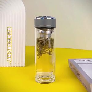 Heat Resistant Thermal Insulation Clear Double Walled Glass Cup