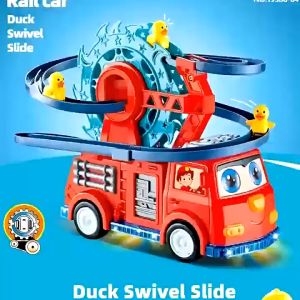 ของเล่นเด็ก รถดับเพลิง รถชนถอย เป็ดไต่บันได YJ TOYS FIRE RAIL CAR DUCK SWIVEL SLIDE NO.YJ388-64