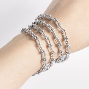 New! Stainless Steel Horseshoe Shaped Chain Threaded U Chain DIY Jewelry Accessories