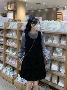 Japanese-Style Retro Suit Skirt Womens Spring & Fall New Arrival Fancy Small Sleeveless Vest Skirt Long Sleeves Shirt Two-piece Set