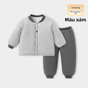 DUFFY BEAR | Bộ Hai Mảnh Cho Bé Lót Ấm Cạp Cao Vải Cotton Thuần
