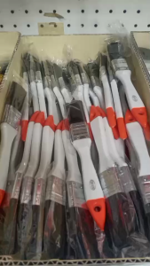 แปรงทาสีผนังอเนกประสงค์ ด้ามไม้ 1" 1 1/2" 2" 2 1/2"3" 4" (นิ้ว) - แปรงขนนุ่ม อุ้มสีได้ดี