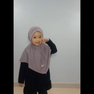 Malay Hijab Dagu Anak 2 - 5 Tahun Dailywear Bergo Instan Kerudung Malaysia Anak Jersey Super