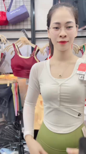 Áo Tập Dài Tay NAQI 613 – Mút Ngực Đúc Co Giãn vải Creora Cao Cấp