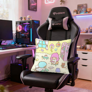 Sanrio | Sanrio Little Twin Stars Pillow Covers Cartoon Sofa Decorative Home Double-sided Printing Short Plush Cushion Cover