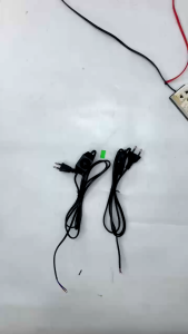 Dây nguồn phích cắm có công tắc & dây nguồn dimmer dài 1.8m (màu đen)