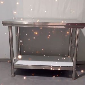 New 304 Double Layer Thickened Stainless Steel Worktop Kitchen Countertop Cutting Table Anvil Table Removable Tabletop