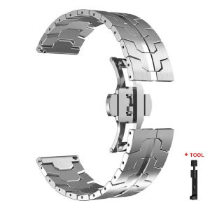 22mm Titanium Color Strap For Huawei Watch 5/4/3 GT6 Pro GT5 46mm Stainless Steel Band For Amazfit GTR 4/3/2 47mm Balance Correa