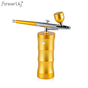 foreverlily Wireless Top 0.4mm Mini Air Compressor Kit Air-Brush Paint SprayGun Airbrush For Nail ArtTattoo Craft Cake Nano Fog Mist Sprayer