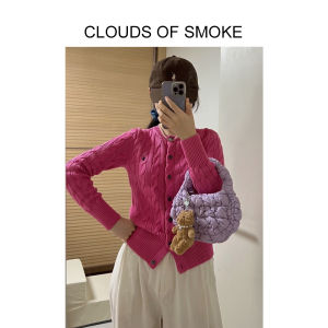 Black Cloud Handbag Small Size Womens Clutch Folded Design Korean Style Polyester Fiber Casual Purse Handbag