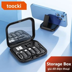 Toocki | Bộ Cáp Dữ Liệu Mini Toocki 4 Trong 1 Với Cáp Sạc Nhanh USB Type C To USB C 60W Giá Đỡ Điện Thoại Hộp Đựng Dành Cho Xiaomi