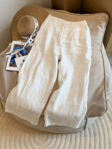 Shalldoer | Fashionable Loose Casual Wide Leg Pants Womens Summer New Style High-End Sensation Small Size Street Style Meat Covering Pants