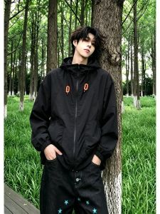 OUMULONG | Men Black Sun Protection Lightweight Quick-Dry Sport Jacket