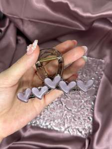 Korean INS Love Hair Clip / Ribbon Hair Clip甜美气质韩式百搭鲨鱼抓夹爱心系/蝴蝶结系