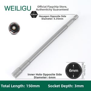 weiligu | Strong Magnetic Driver Sockets 150mm 5-19mm