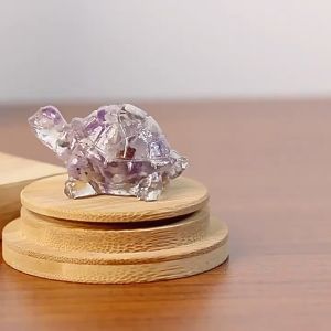 Tượng rùa phong thủy pha lê tượng long quy vật phẩm phong thủy trang trí nhà cửa