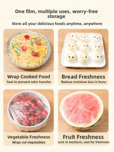 AMW | Food Grade Reusable Food Cover with Elastic for Refrigerator Leftovers