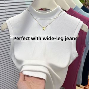 Elegant Chic Sleeveless Summer T-Shirt