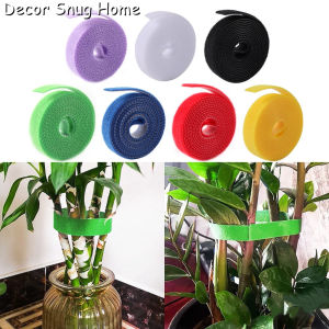 2M สายรัดแบบตีนตุ๊กแกสำหรับพืชทำผูกพืช อุปกรณ์ทำสวนคลิบหนีบพืชเสื้อรัดรูปมีสายแบบตีนตุ๊กแกสำหรับพืชทำผูกพืช