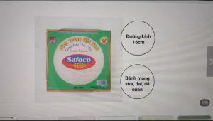 Bánh tráng SAFOCO 16 cm - Thùng 30 gói mỗi gói 200gr.