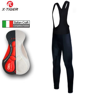 X-Tiger Cycling Bibs Pants For Men Tight Bike Trousers Triathlon 5D Gel Padding Pro Lycra Bike Pants Breathable Mountain Biking