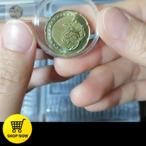 Coin Display Casing Round Clear Coins Collections Case Protective Coin Capsule -Stationery