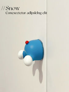 Doraemon Cartoon Pulls for Glass Doors No Drilling Required Cute Drawer Wardrobe Handles Childrens Furniture Accessories