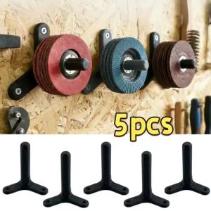 5-Piece Wall Mounted Bracket Suitable for 125mm Angle Grinder | Compact Tool Storage Grinder Bracket for Garage Workshop