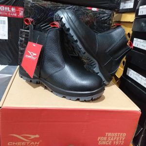 Sepatu Safety Cheetah 7110H / Sepatu Pengaman Kerja Model slip on 6 inch ( Steel Toecap )