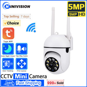 Wifi Camera 5MP HD Surveillance Camera Full Color Night Vision Security Camera Tuya APP Ai Tracking Wireless Ip Camera