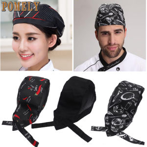Pomely[COD&Local] Men Women Mesh Patchwork Chef Restaurant Kitchen Cooking Work Wear Hats Beret Hotel Cafe Waiter Breathable Cap