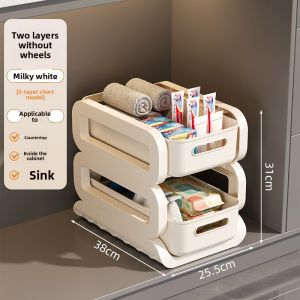 MEIZHUFU | Pull-out Adjustable Storage Shelf Bathroom