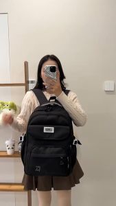 Balo nữ đi học thời trang cao cấp hàn quốc nhiều ngăn học sinh cấp 2 cấp 3 balo ulzzang basic đựng laptop 15.6 inch nhiều ngăn vải Oxford trượt nước L3 B5512