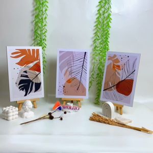 HIASAN DINDING ABSTRAK DAUN AESTETIK (20X30 CM)
