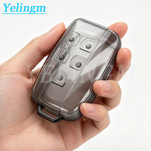 Transparent Black Car Key Fob Case Cover Holder Keychain For Land Range Rover Sport Evoque Velar Discovery 4 LR4 Jaguar XE XF XJ