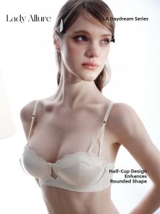 French Style Lustrous Satin Lift & Pushup Lace Bra