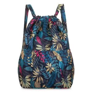 Outdoor Sports Backpack Lightweight Large-Capacity Backpack Fashion Versatile Nylon Drawstring Backpack for Women